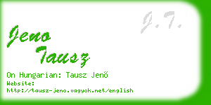 jeno tausz business card