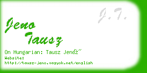 jeno tausz business card